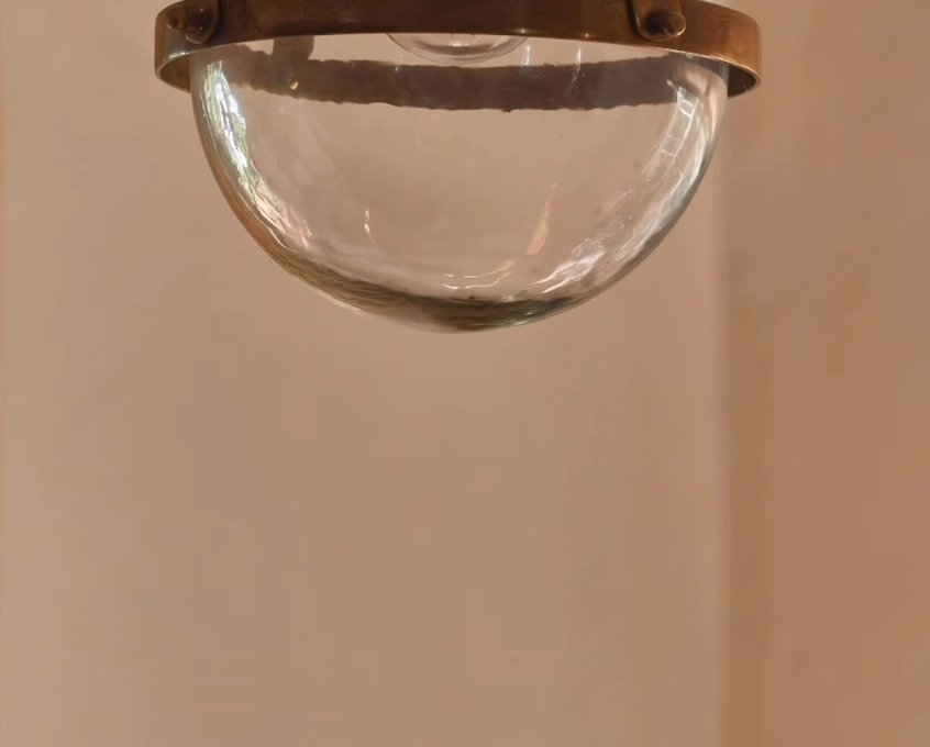 Nautical brass pendant light