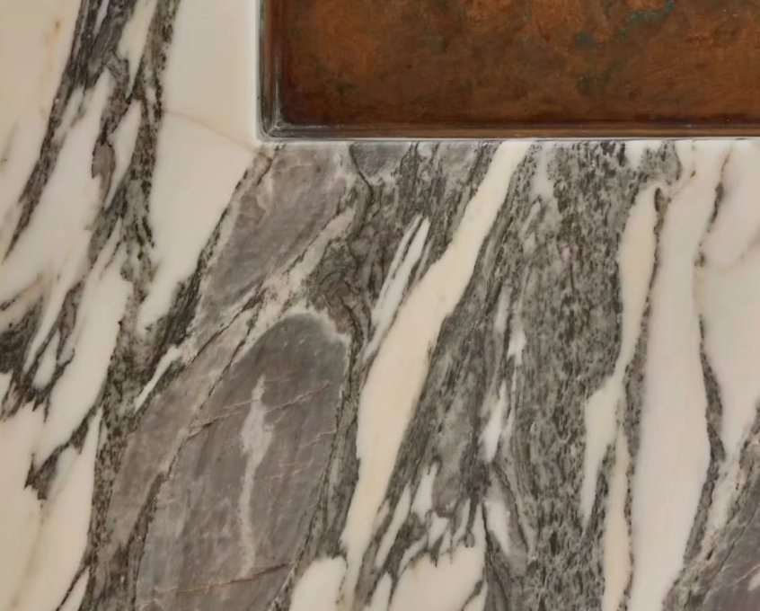 Marble with copper tray